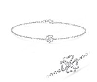 Clover Leaf Silver Anklet ANK-109